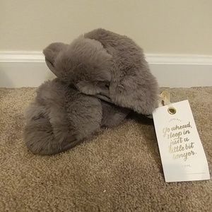 loft faux fur slide slippers